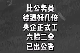 待遇比公务员好几倍，央企正式工，六险二金，已出公告！视频封面