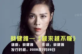 蔡健雅经典老歌《越来越不懂》。视频封面