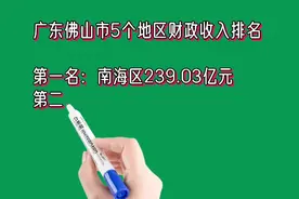 广东佛山市5个地区财政收入排名视频封面