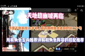 《天地劫幽城再临》所有角色五内详解和队伍搭配推荐视频封面