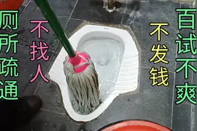 马桶蹲便堵塞，先不要找人疏通，拿个拖把捣鼓几下，立马见效视频封面