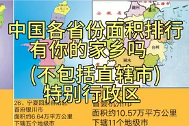 中国各省份面积大小排行(不包括直辖市特别行政区)，有你的家乡吗视频封面