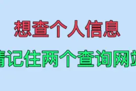 想查个人信息，请记住两个查询网站，看看是哪两个视频封面