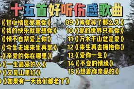 十五首好听伤感歌曲《情不自禁爱上你》《甘心情愿爱着你》