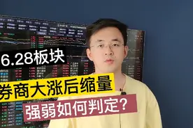 券商大涨后缩量调整，是强势弱？如何判定？是机会还是风险？视频封面