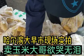 哈尔滨大早市现场实拍，卖玉米大哥欲哭无泪，因自己疏忽差点赔钱视频封面