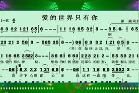 动态有声简谱，《爱的世界只有你》。视频封面