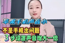苹果手机声音太小先别急着维修，3步设置声音立刻增大一倍视频封面