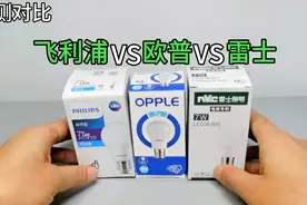 飞利浦，欧普，雷士led灯泡实测对比，差距不小视频封面
