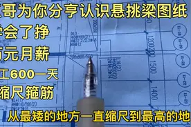 工地红哥教你如何看悬挑梁图纸，注意缩尺箍筋，讲得很详细。视频封面