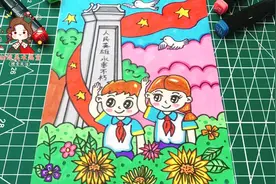 小学生革命烈士纪念日主题画，缅怀先烈致敬英雄儿童画！简单漂亮视频封面