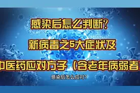 感染后怎么判断？新病毒之5大症状及中医药应对方子#中药抗疫视频封面