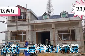 农村一层半的小洋房，主体23万，7房两厅。这设计绝了。速度也快视频封面