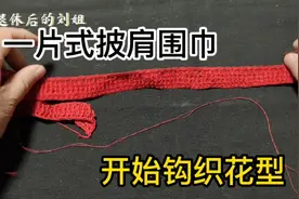 潇洒漂亮的一片式披肩围巾披肩，花样部分开始钩织，图解附后视频封面