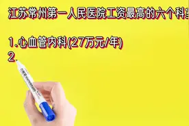江苏常州第一人民医院工资最高的六个科室排名视频封面
