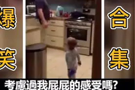 人小鬼大！宝宝遭遇打屁屁，怒找爸爸讲道理，搞笑不断#搞笑#国外视频封面