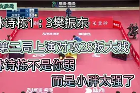 乒超男团林诗栋1：3不敌樊振东，两人上演28板精彩的对攻大战…视频封面
