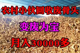 农村小伙回收餐馆丢弃的废骨头，把它变废为宝，月入30000多视频封面