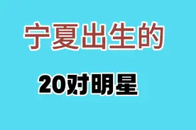 宁夏出生的20对明星，第四位是国家一级演员，最后一位成金牌配角视频封面