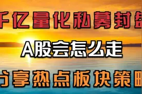 11.16早评：千亿量化私募封盘，A股后市怎么走？分享热点板块策略视频封面