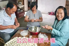 去婆婆家包饺子，公公婆婆因一言不合斗嘴了，皮嫂不劝架反而还笑视频封面