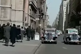 精彩的1930年美国纽约的街景，在那个年代是最发达的视频封面