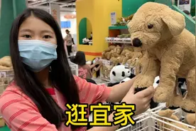 爸妈带小艾第1次逛宜家，累的不行，最后还背了一条大狗回去视频封面