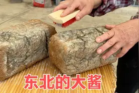东北大酱怎么做？发霉的酱块仔细刷洗，又黑又丑不知能否好吃