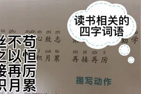 形容词：读书相关的的形容词，一丝不苟，持之以恒，专心致志……视频封面
