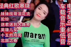 车载音乐U盘电子琴dj 重低音《经典红歌小花等6首串烧》纯音乐视频封面