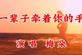 好听的情歌《一辈子牵着你的手》梅朵演唱视频封面