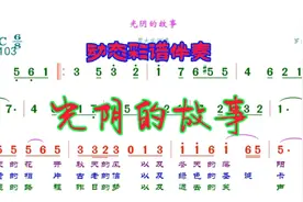 罗大佑《光阴的故事》C动态彩谱伴奏视频封面