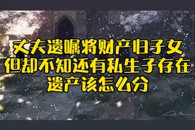 丈夫遗嘱将财产归子女，但却不知还有私生子存在，遗产该怎么分？视频封面