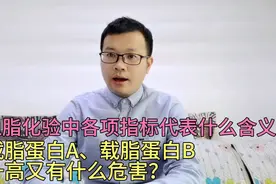 血脂化验中各项指标代表什么含义，载脂蛋白B升高有什么危害？视频封面