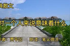 经典散文《钱对一个人来说意味着什么》，作者：贾平凹，深度好文视频封面