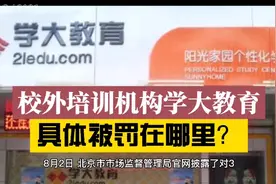 校外培训机构学大教育，具体被罚在哪里？@中国智库视频封面