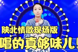 美女陕北情歌《泪蛋蛋掉在酒杯杯里》现场版，唱得真够味儿！配音视频封面