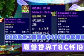 魔兽世界TBC怀旧服：P3阶段兽王猎满命中600破甲配装推荐视频封面