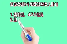 江苏宿迁6个地区财政收入排名视频封面