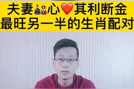 夫妻同心，其利断金，旺另一半的生肖配对视频封面