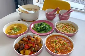 我家从不点外卖，晚餐五菜一汤，荤素搭配真营养，好吃好看又下饭视频封面