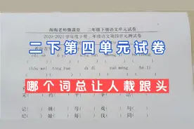 二年级下语文第四单元卷，每届二年级学生都爱在这个词语上栽跟头视频封面