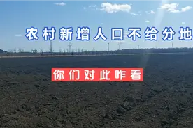 农村新增人口不给分地你们对此咋看呢？国家规定有了视频封面