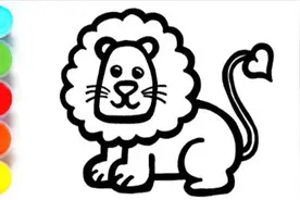 如何教宝宝绘制狮子儿童简笔画教程③零基础学画画入门教学并涂鸦