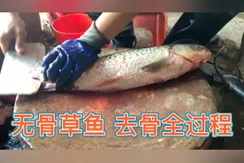 草鱼🐠去骨全过程 无骨草鱼杀法视频封面