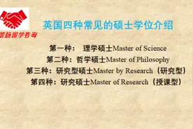 英国四种常见的硕士学位介绍视频封面