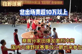 总出场费超10万国内火爆野球蔡晨孙家田爆发激烈冲突段江鹏也来了视频封面