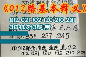 012路法分析3D排列3视频封面