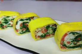 菠菜鸡蛋卷家常做法，柔软劲道，营养好吃又健康，老少皆宜视频封面