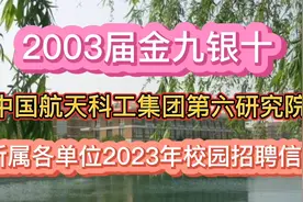 中国航天科工集团第六研究院所属各单位2023年校园招聘信息。视频封面
